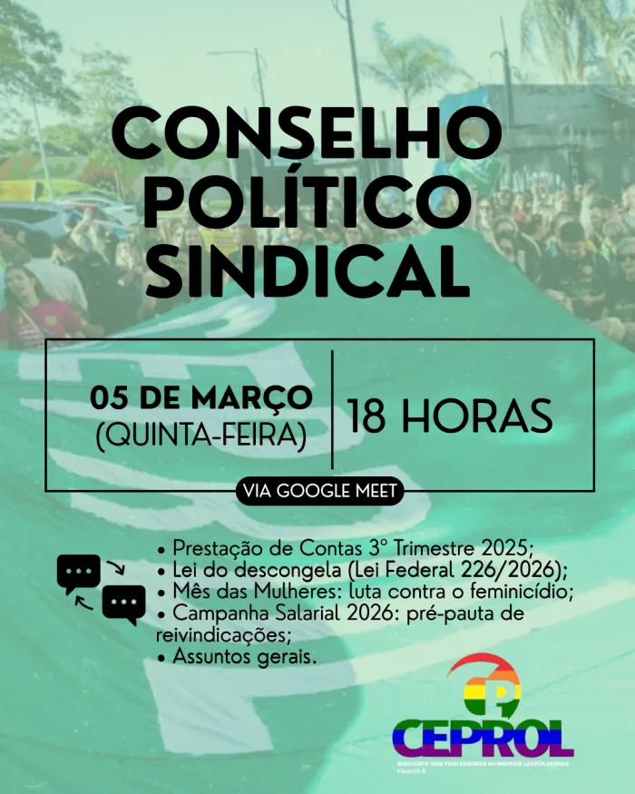 Chamada para primeira Reunião do CPS de 2026